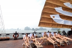 Sun deck on Bhaya Cruises Halong Bay, Vietnam